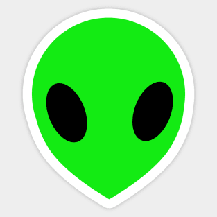 Minimalist Alien Head Sticker